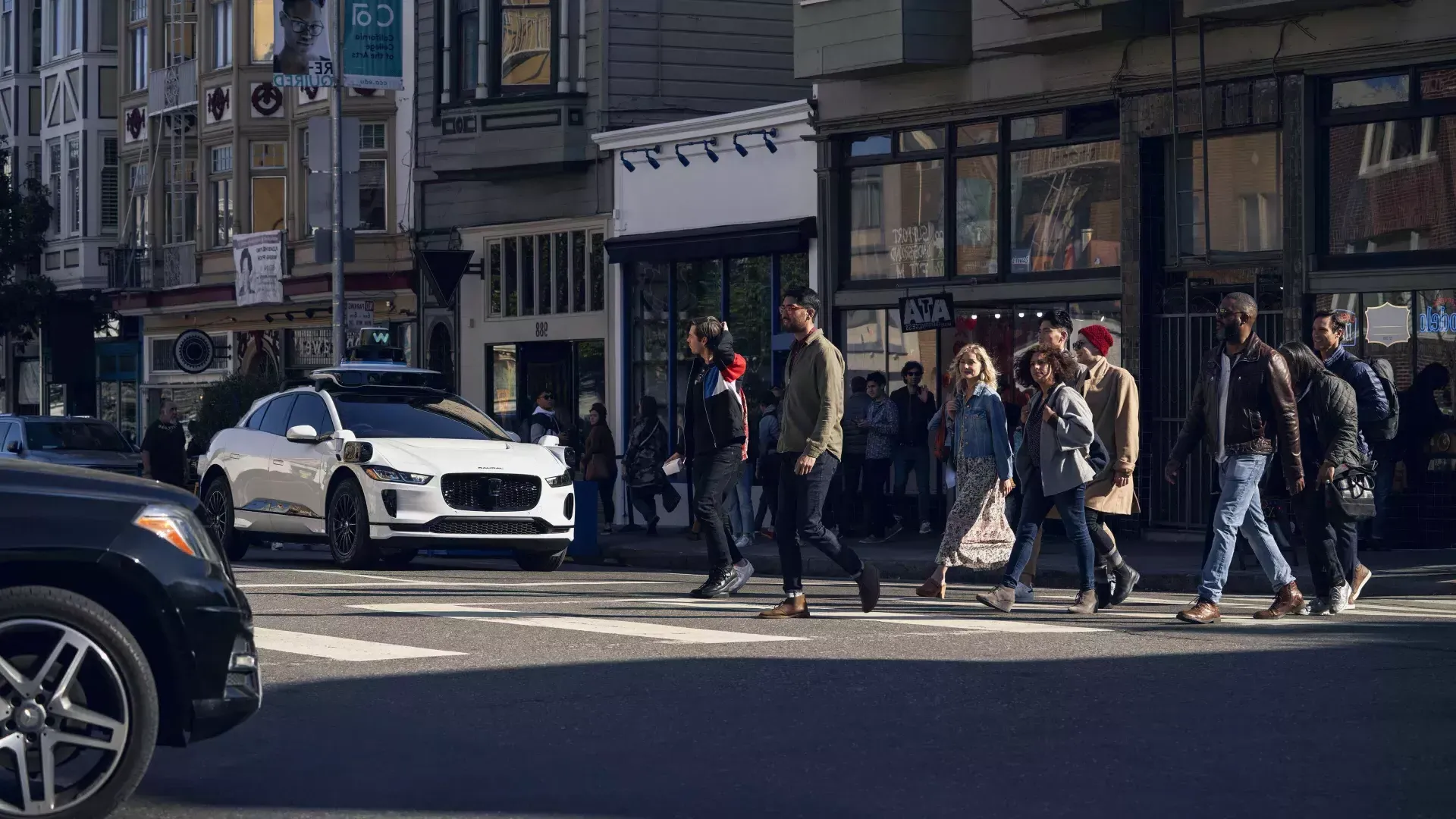 Waymo Driver at Crosswalk